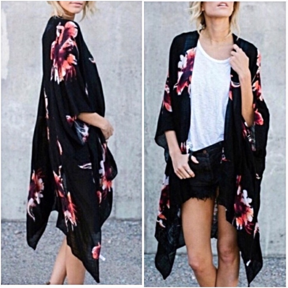 Boho Chic Kimono Wrap Coverup O/S